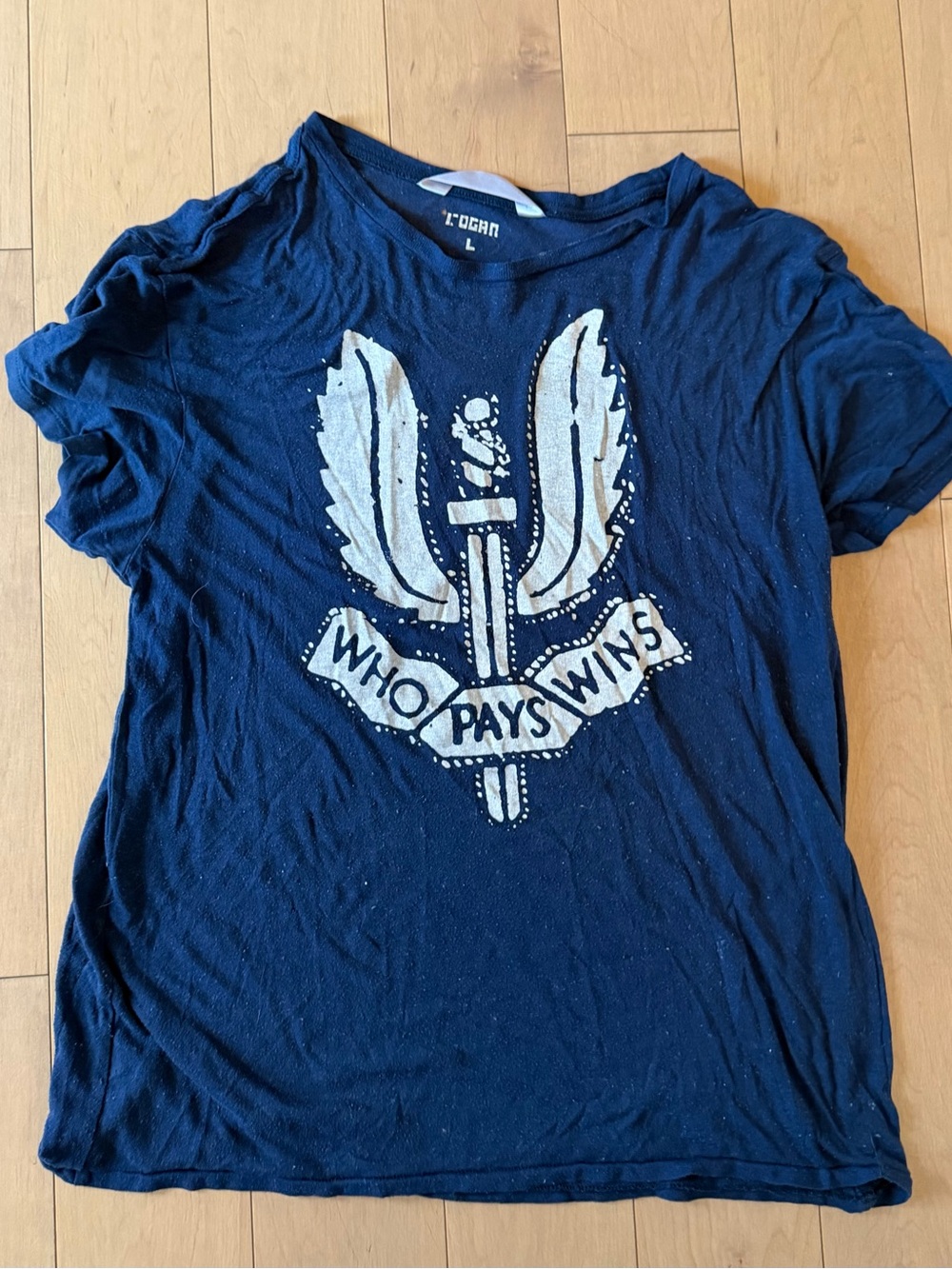 Vintage Y2K Rogan tshirt blue size L